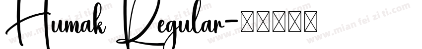 Humak Regular字体转换